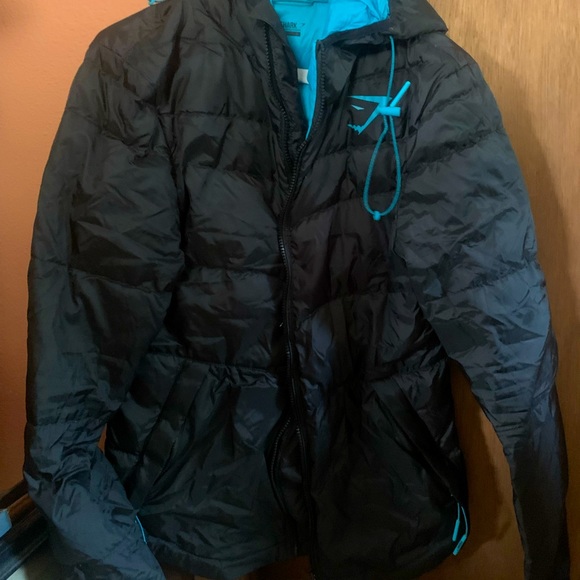 Gymshark Jackets \u0026 Coats | Gymshark Puffer Jacket OG Rare | Color: Black/Blue | Size: S | Ktarkin's Closet
